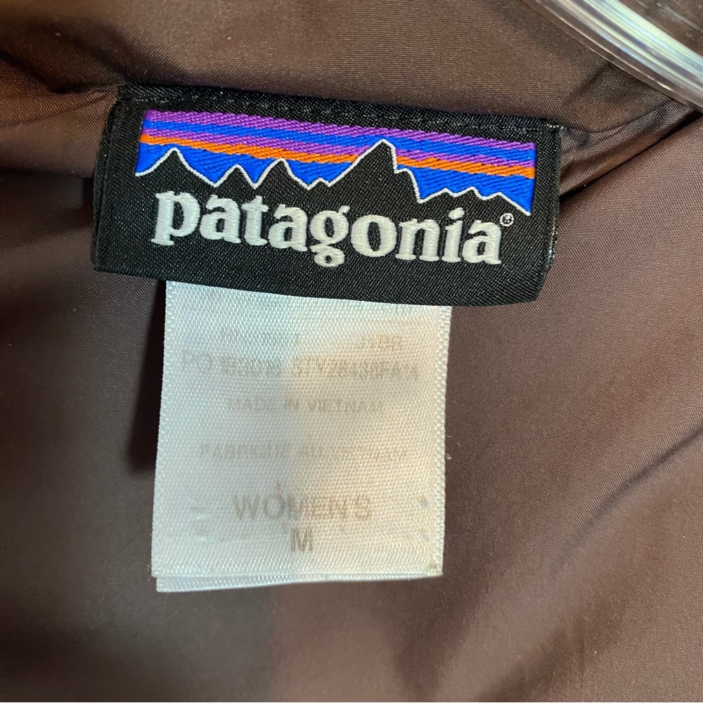 PATAGONIA Down With It Square Quilted Brown Puffer Coat Parka - Picture 10 of 11